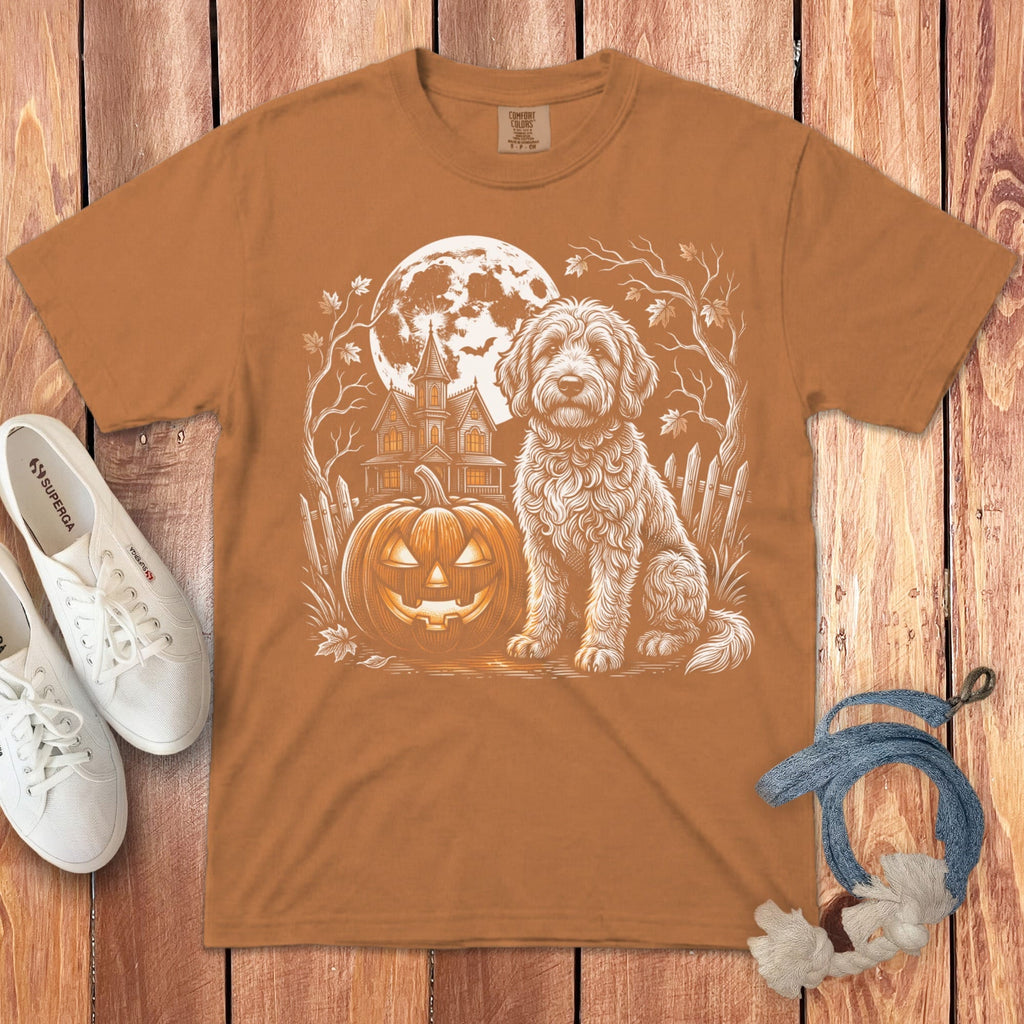 Doodle Moonlight Halloween Signature T-Shirt in Yam / S by Puppy Jo