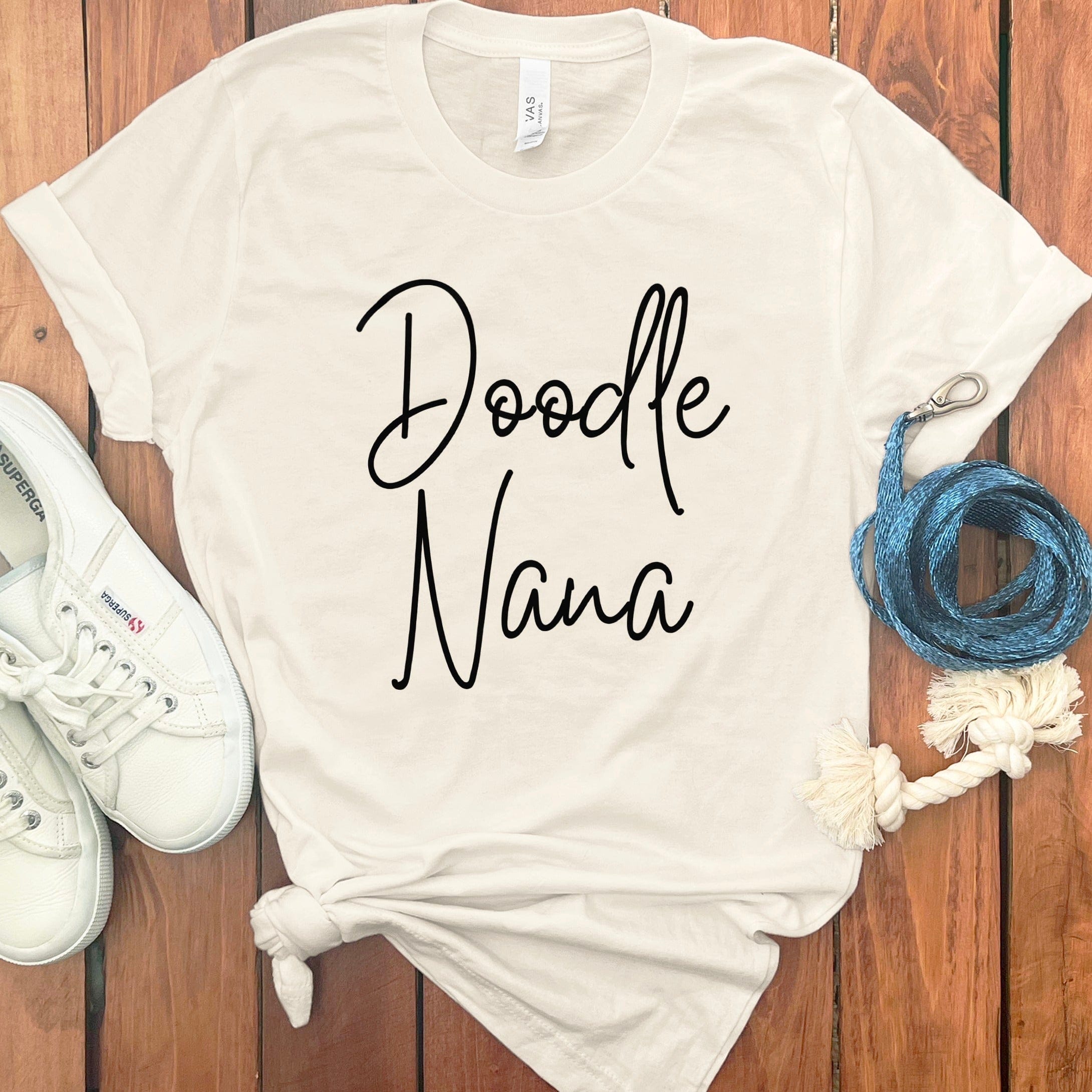 Doodle Nana Script T-Shirt in Natural / S by Puppy Jo