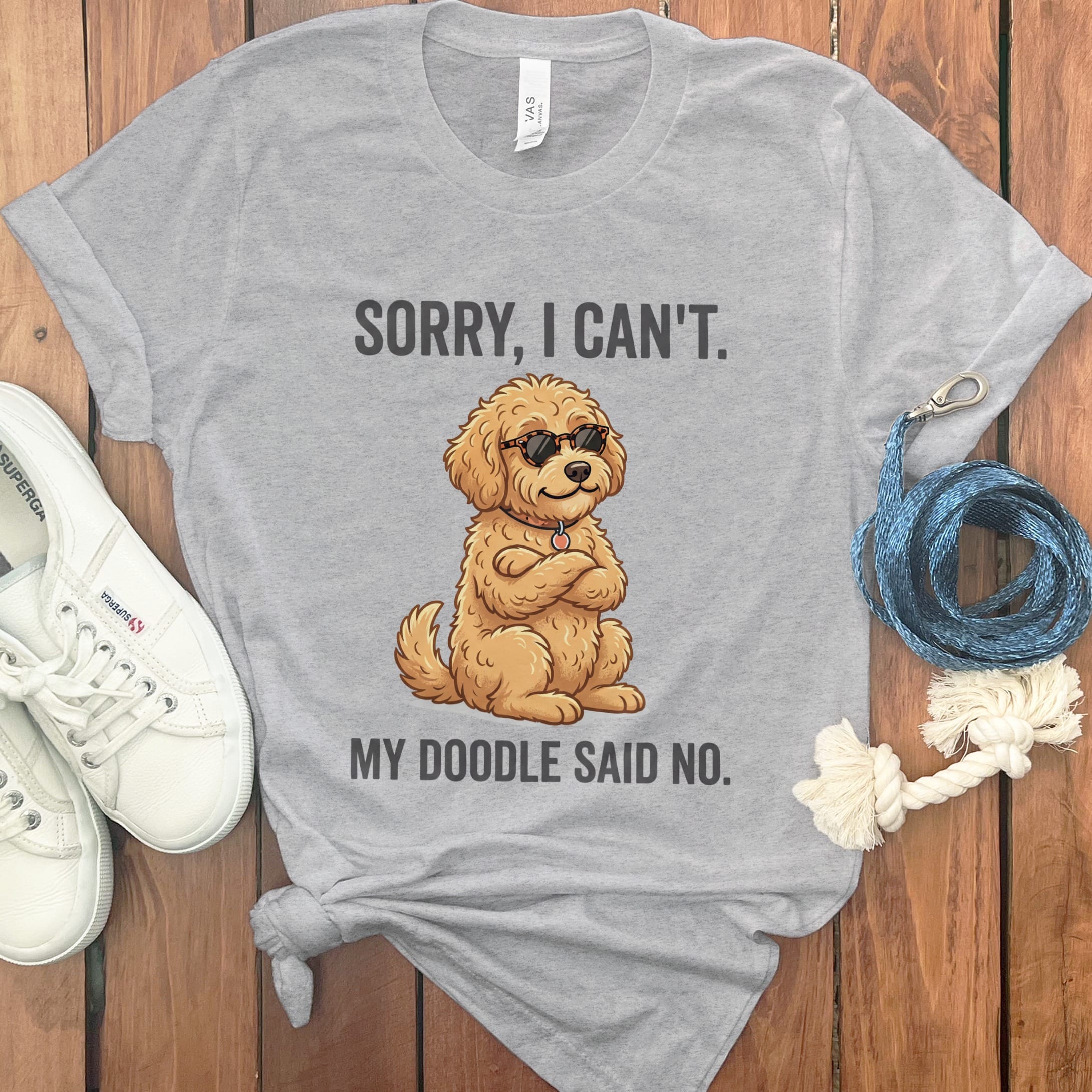 Doodle No T-Shirt in Athletic Heather / S by Puppy Jo
