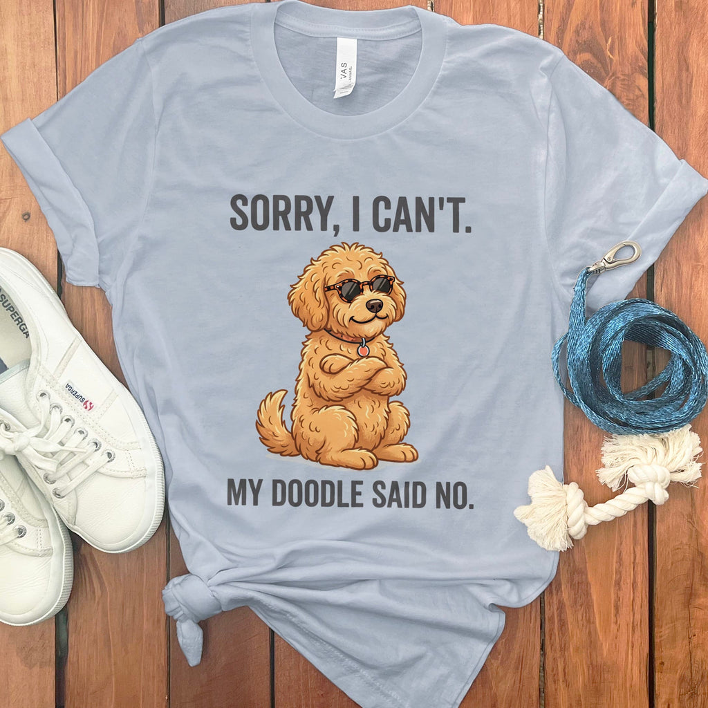 Doodle No T-Shirt in Light Blue / S by Puppy Jo