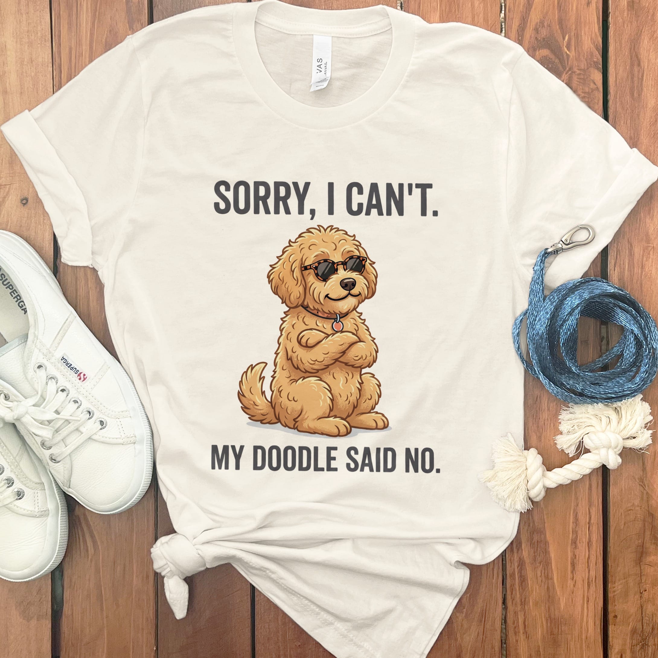 Doodle No T-Shirt in Natural / S by Puppy Jo