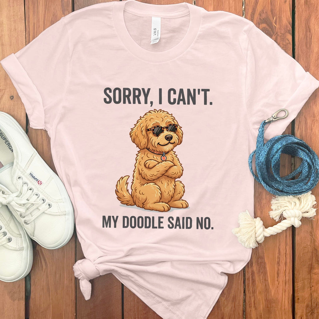 Doodle No T-Shirt in Soft Pink / S by Puppy Jo