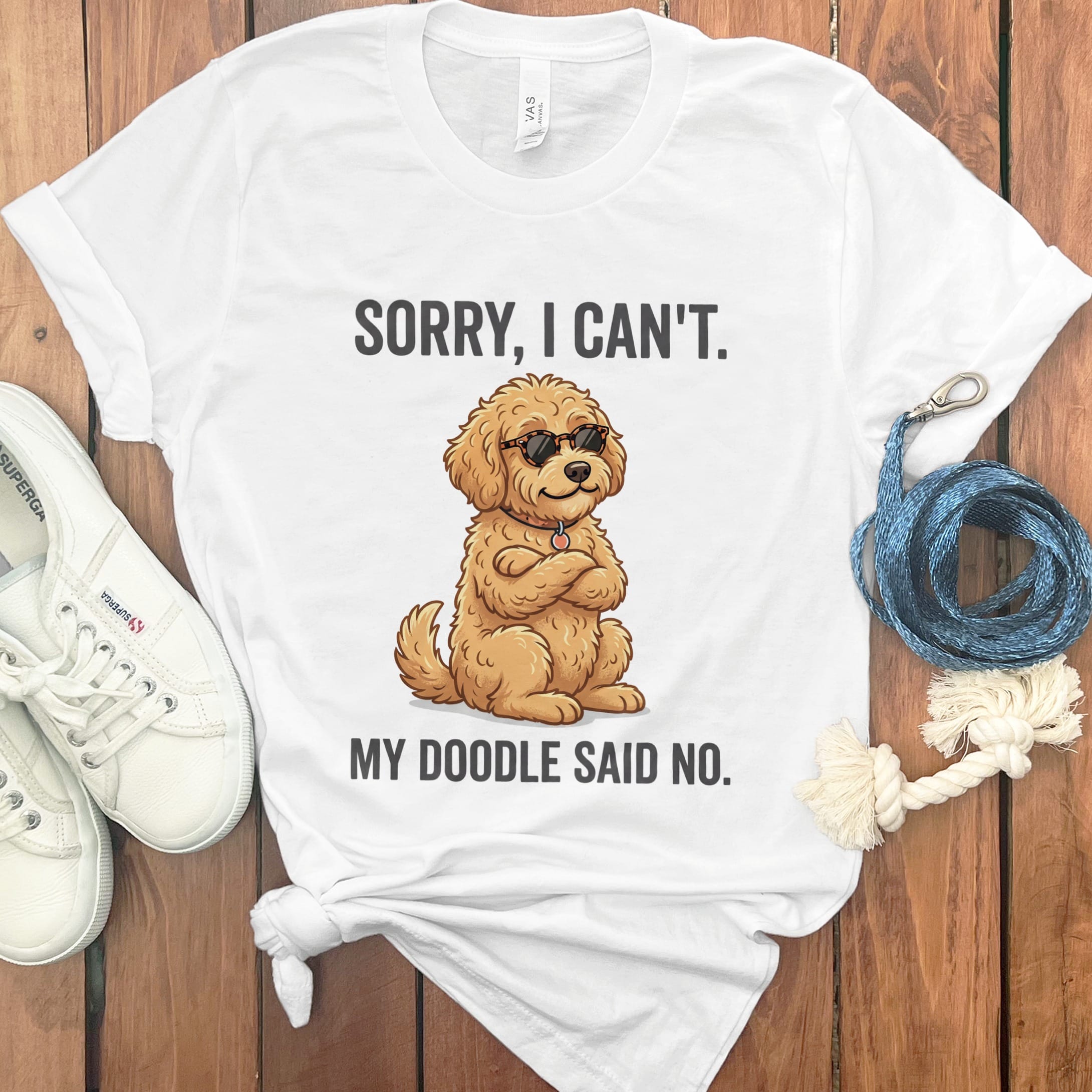 Doodle No T-Shirt in White / S by Puppy Jo