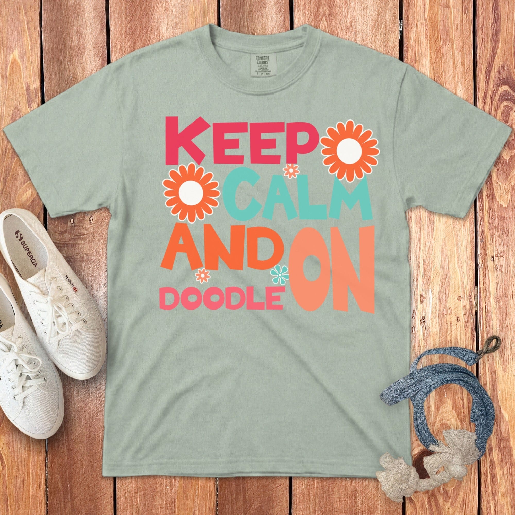 Doodle On Signature T-Shirt in Bay / S by Puppy Jo