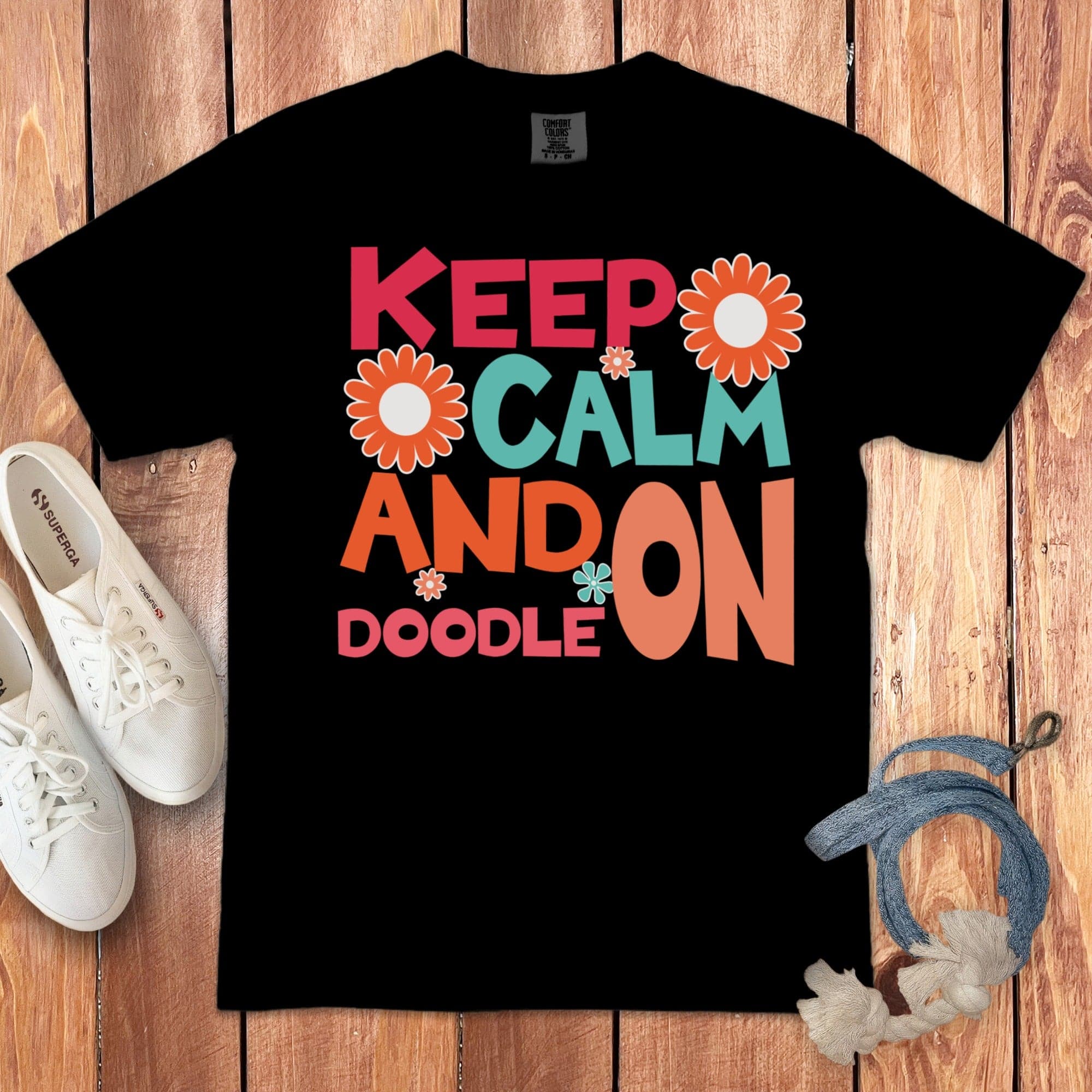 Doodle On Signature T-Shirt in Black / S by Puppy Jo