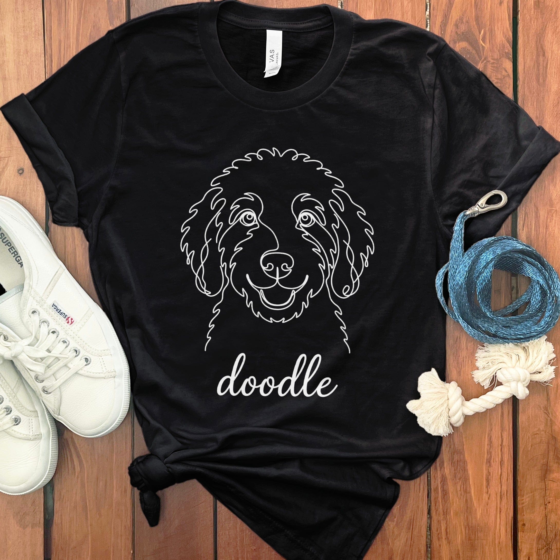 Doodle Outline T-Shirt in Black / S by Puppy Jo
