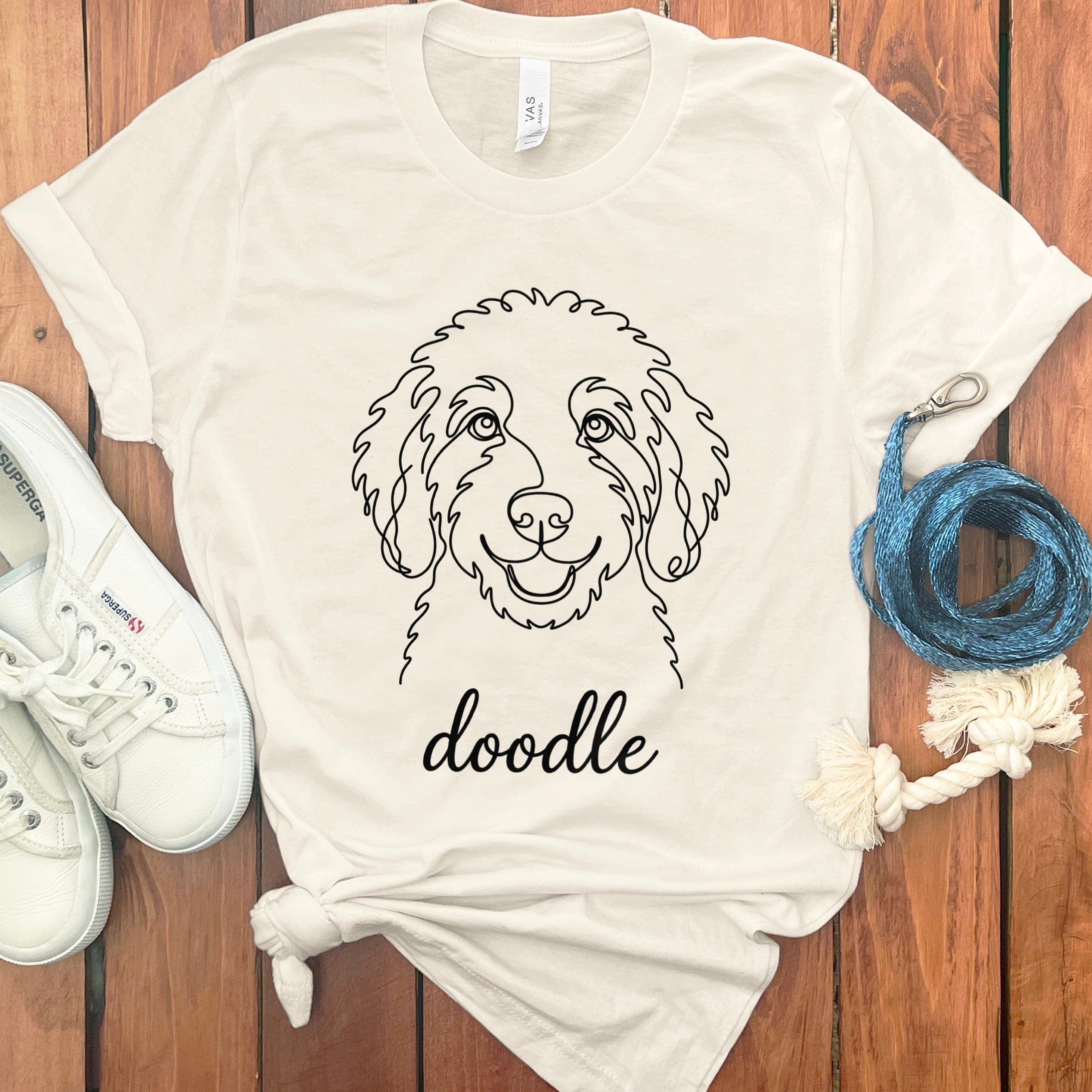Doodle Outline T-Shirt in Natural / S by Puppy Jo
