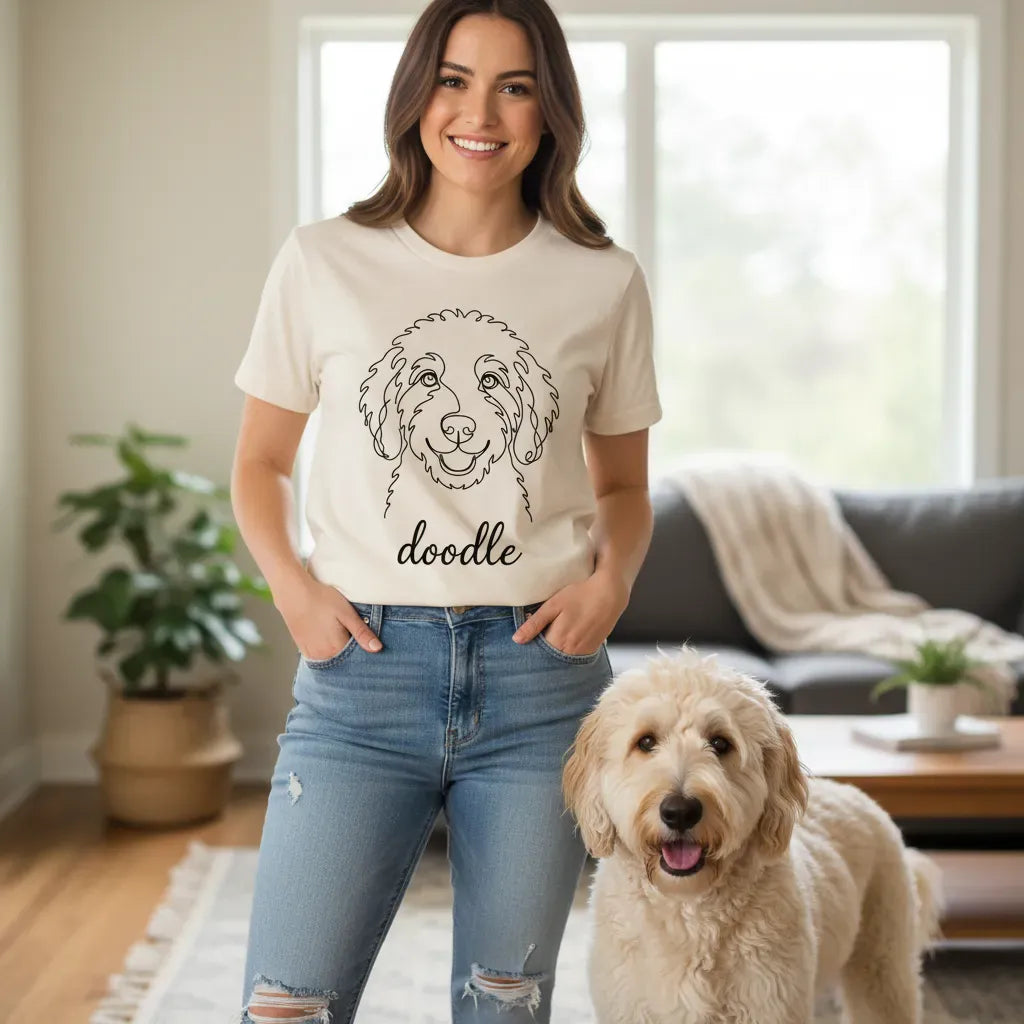 Doodle Outline T-Shirt in by Puppy Jo