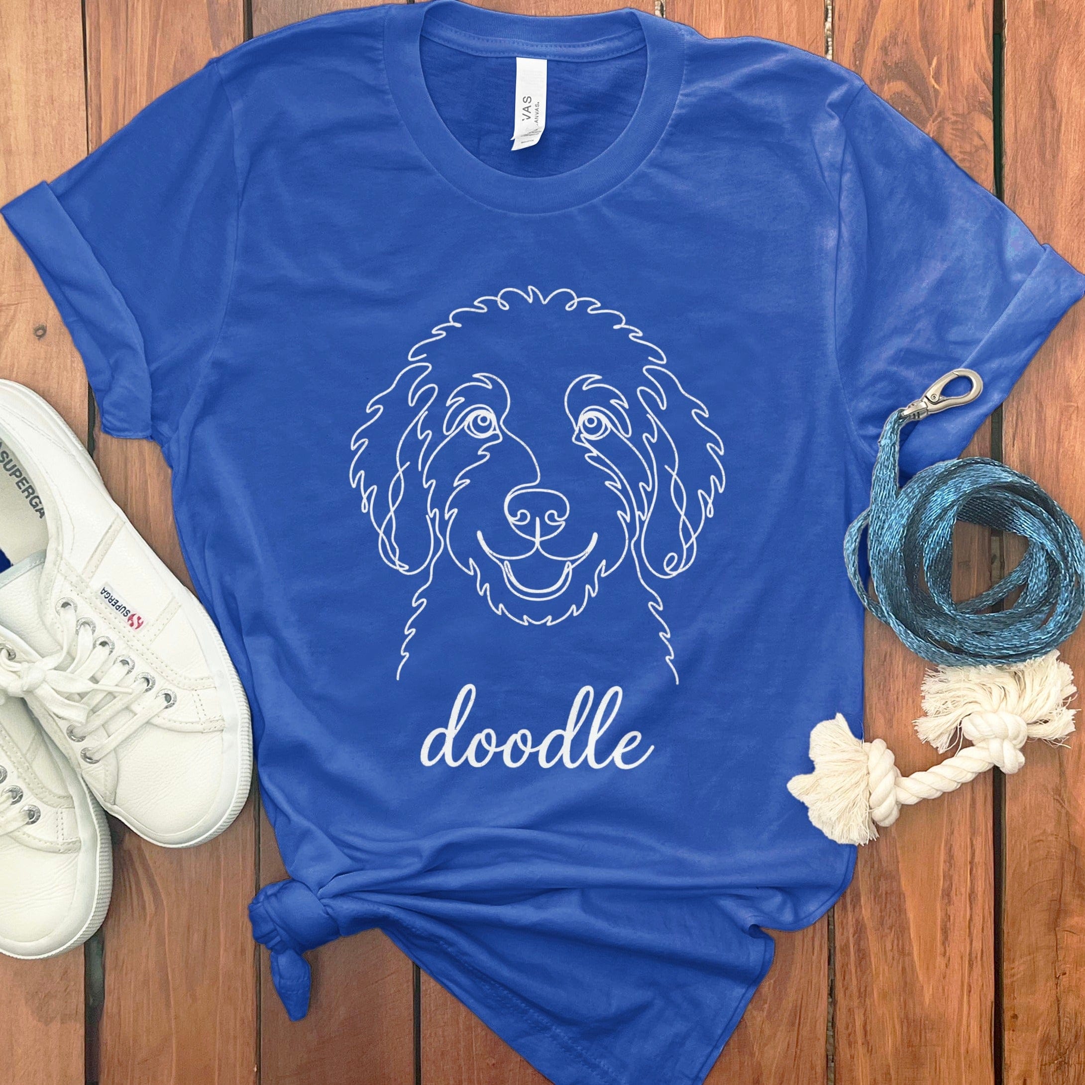 Doodle Outline T-Shirt in True Royal / S by Puppy Jo