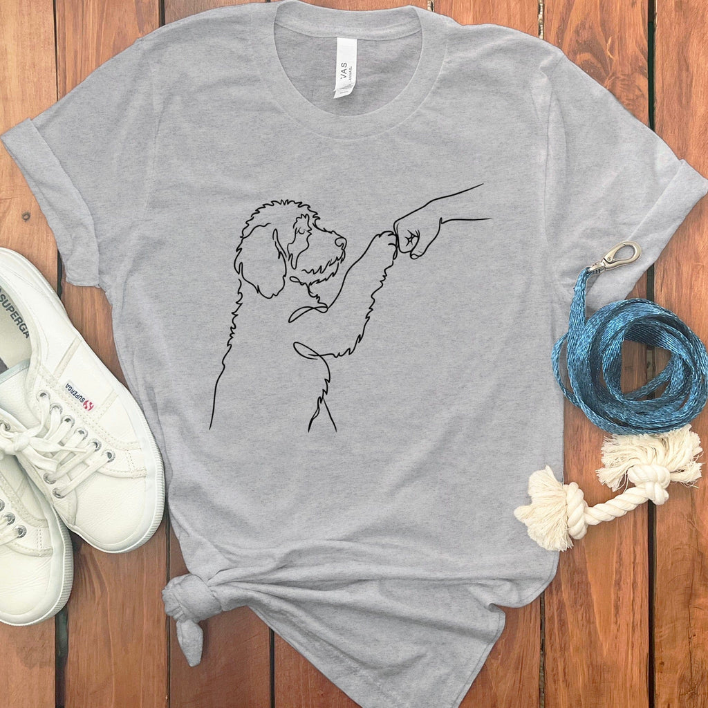 Doodle Paw Bump T=Shirt in Athletic Heather / S by Puppy Jo