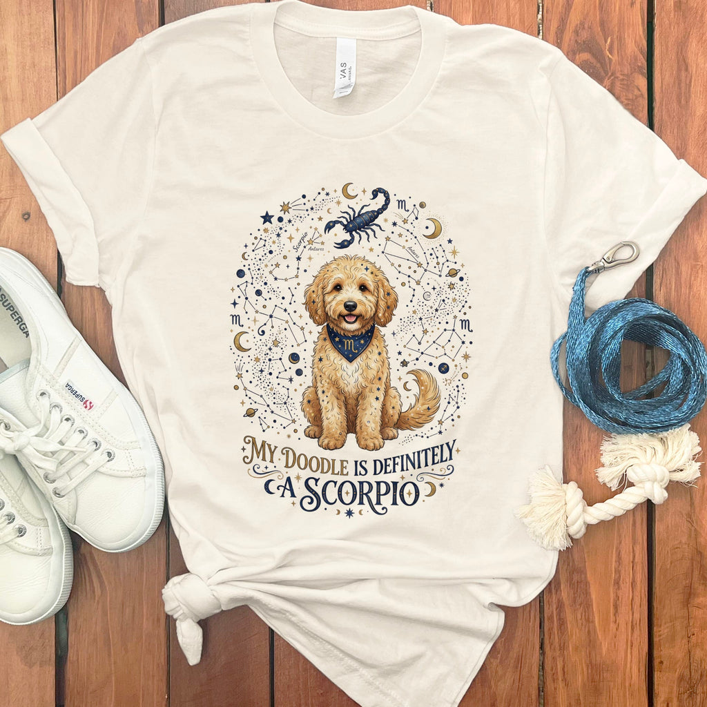 Doodle Scorpio T-Shirt in Natural / S by Puppy Jo