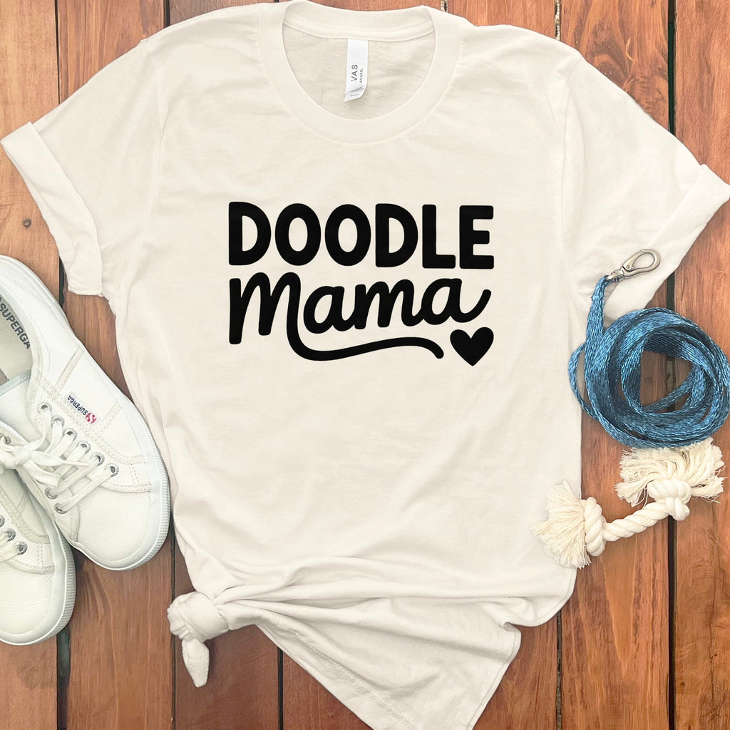 Doodle Script Mama T-Shirt in Natural / M by Puppy Jo
