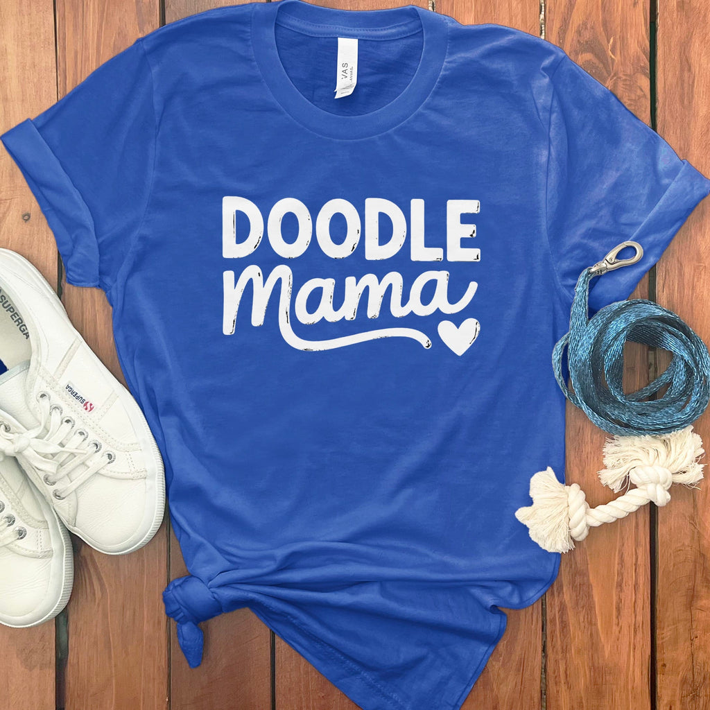 Doodle Script Mama T-Shirt in True Royal / M by Puppy Jo