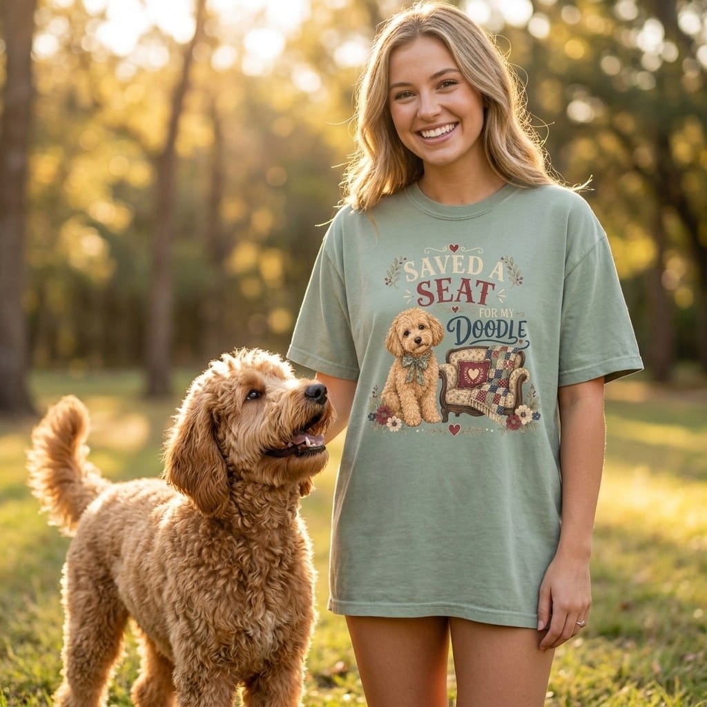 Doodle Seat Signature T-Shirt in by Puppy Jo
