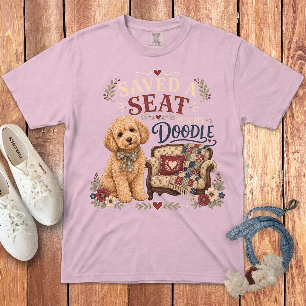 Doodle Seat Signature T-Shirt in S / Blossom by Puppy Jo