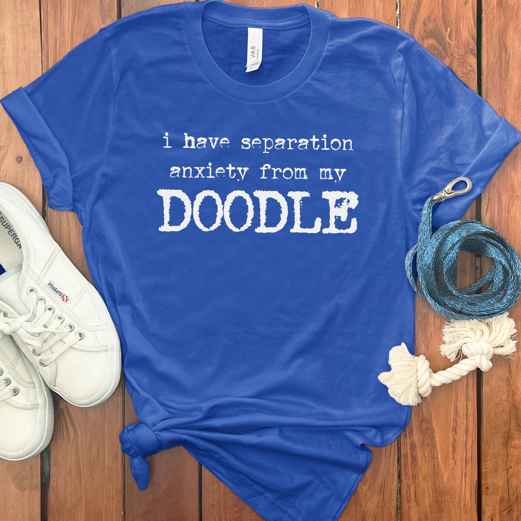Doodle Separation T-Shirt in True Royal / S by Puppy Jo