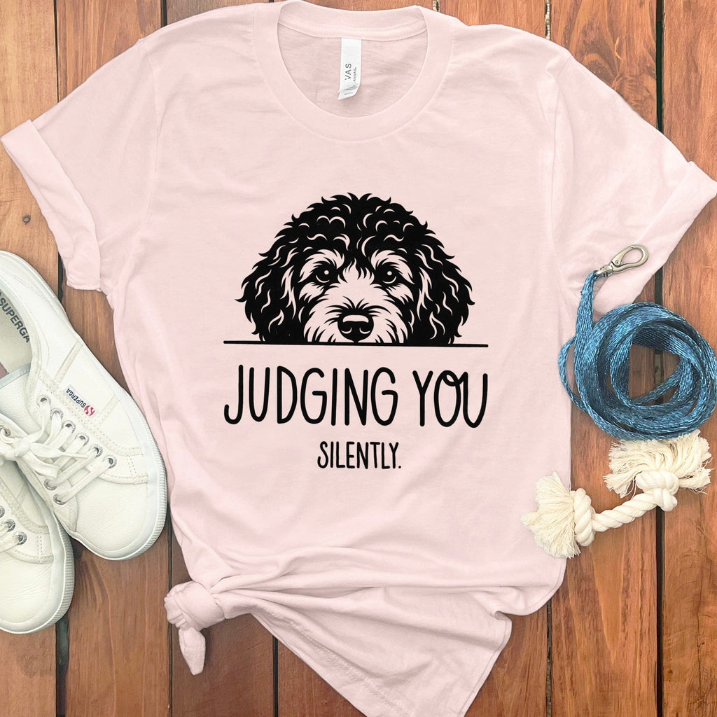 Doodle Silently T-Shirt in Soft Pink / M by Puppy Jo