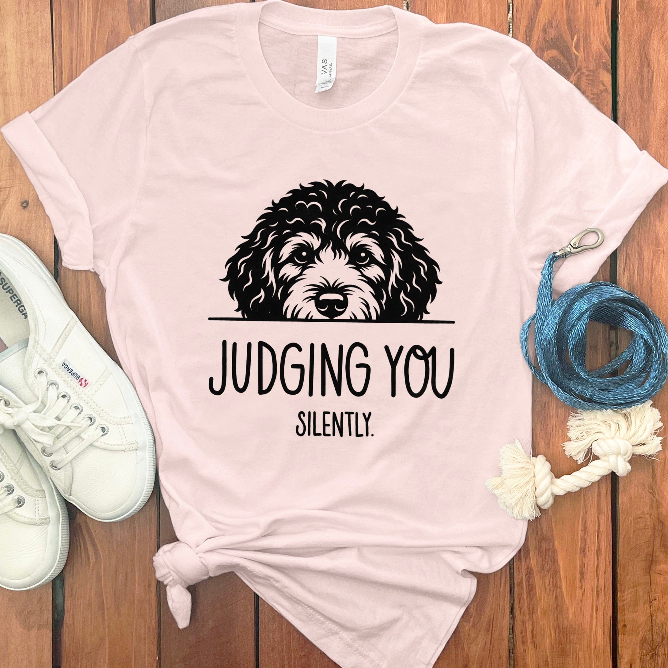 Doodle Silently T-Shirt in Soft Pink / M by Puppy Jo