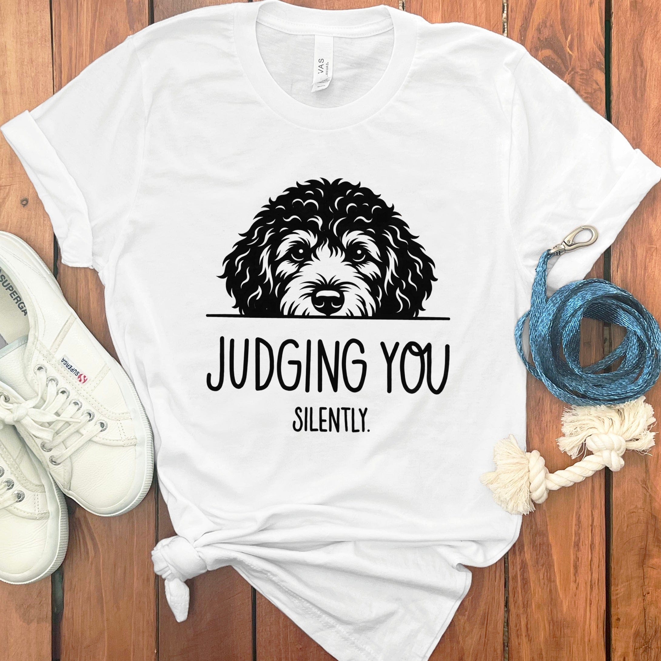 Doodle Silently T-Shirt in White / M by Puppy Jo