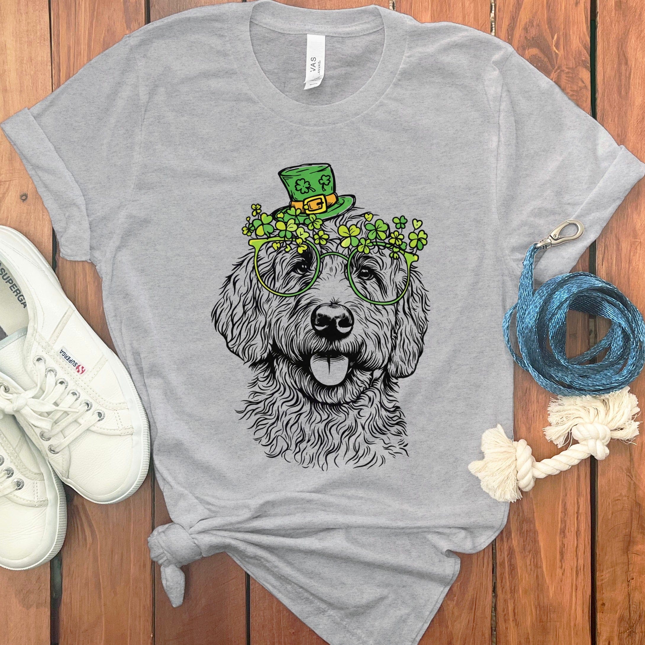 Doodle Sketch Irish T-Shirt in Athletic Heather / S by Puppy Jo
