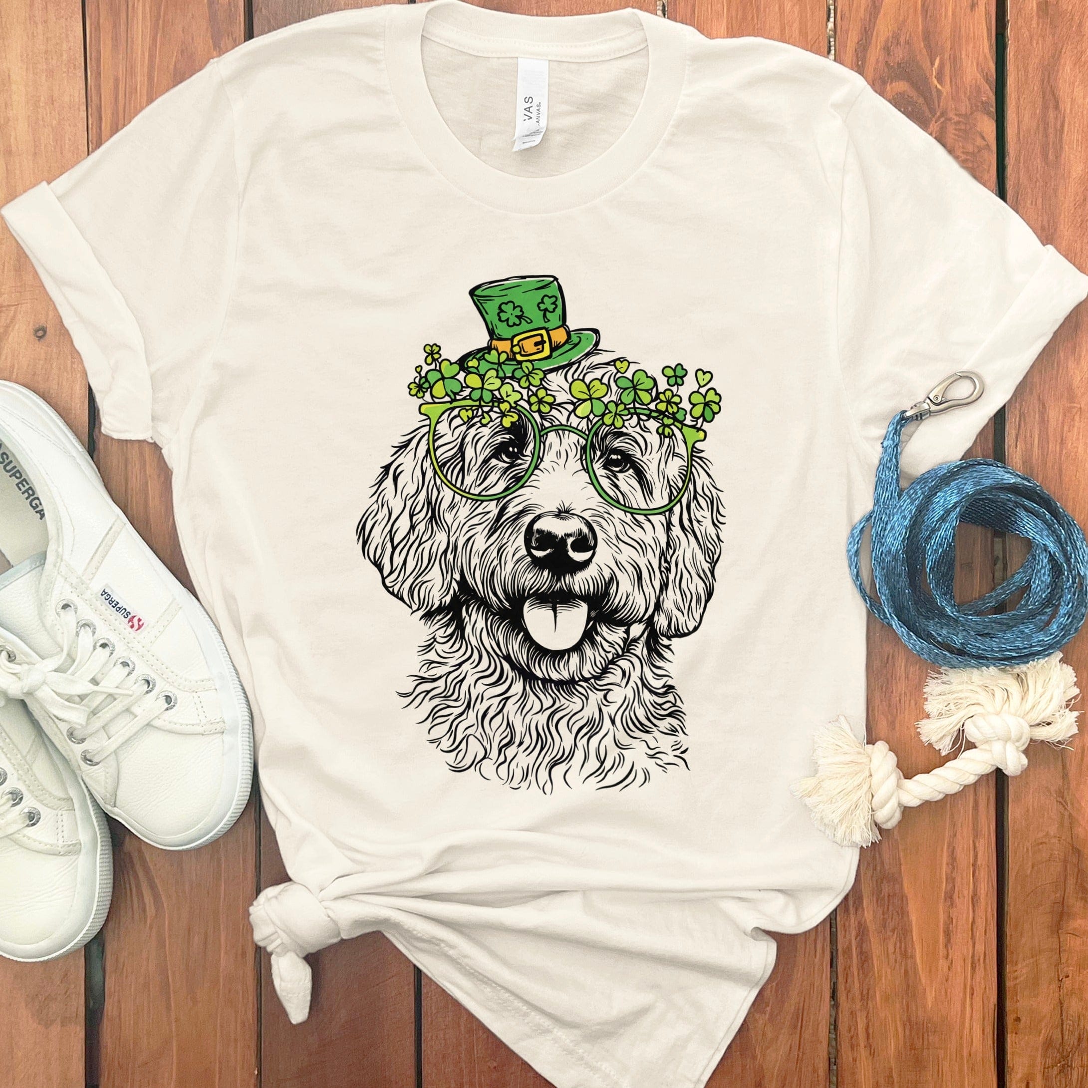 Doodle Sketch Irish T-Shirt in Natural / S by Puppy Jo