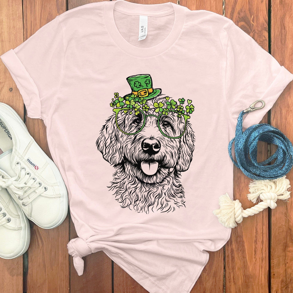 Doodle Sketch Irish T-Shirt in Soft Pink / S by Puppy Jo