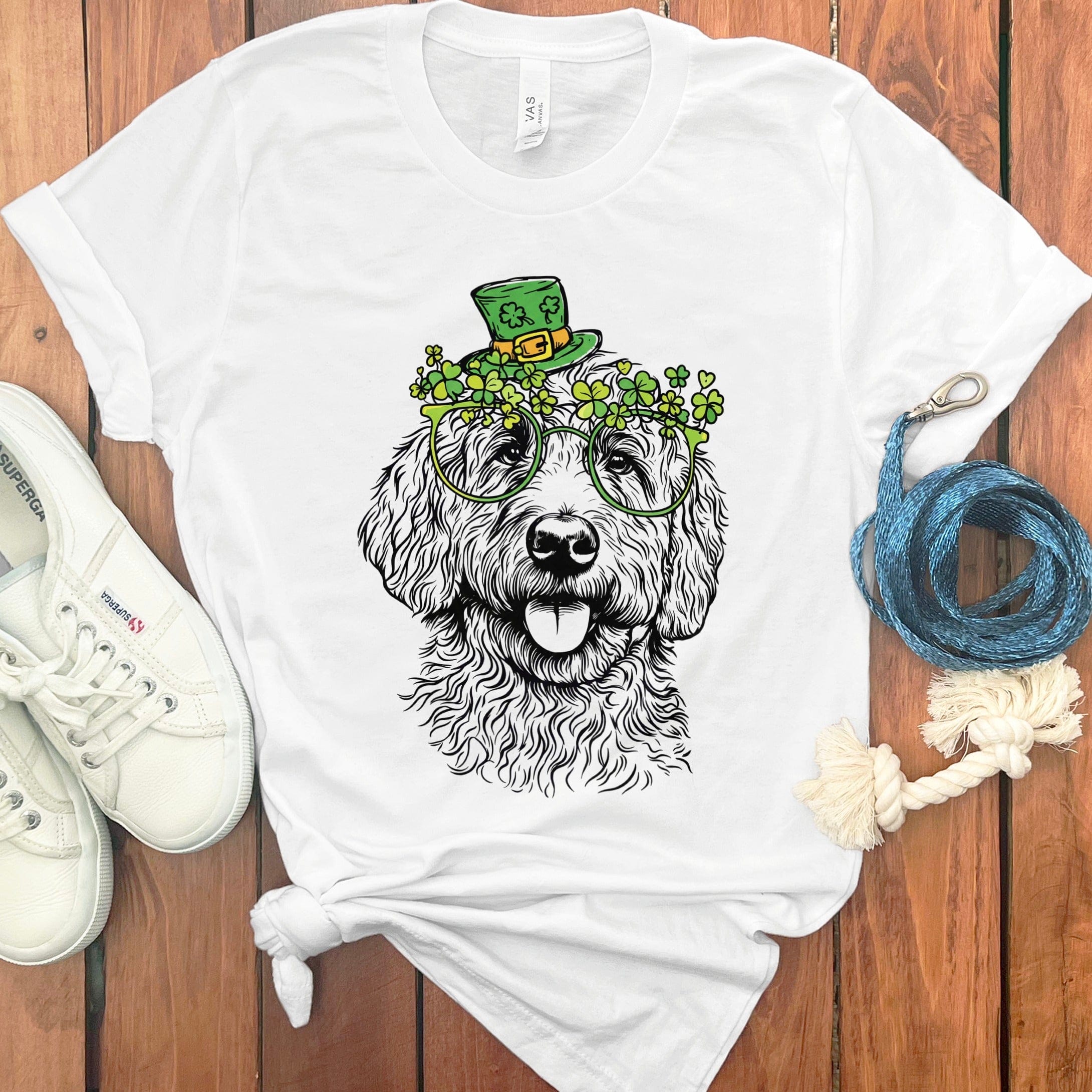 Doodle Sketch Irish T-Shirt in White / S by Puppy Jo