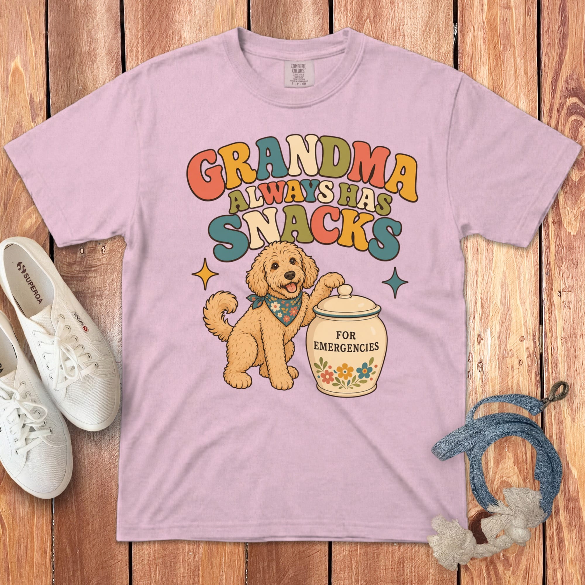 Doodle Snack Jar Signature T-Shirt in Blossom / M by Puppy Jo