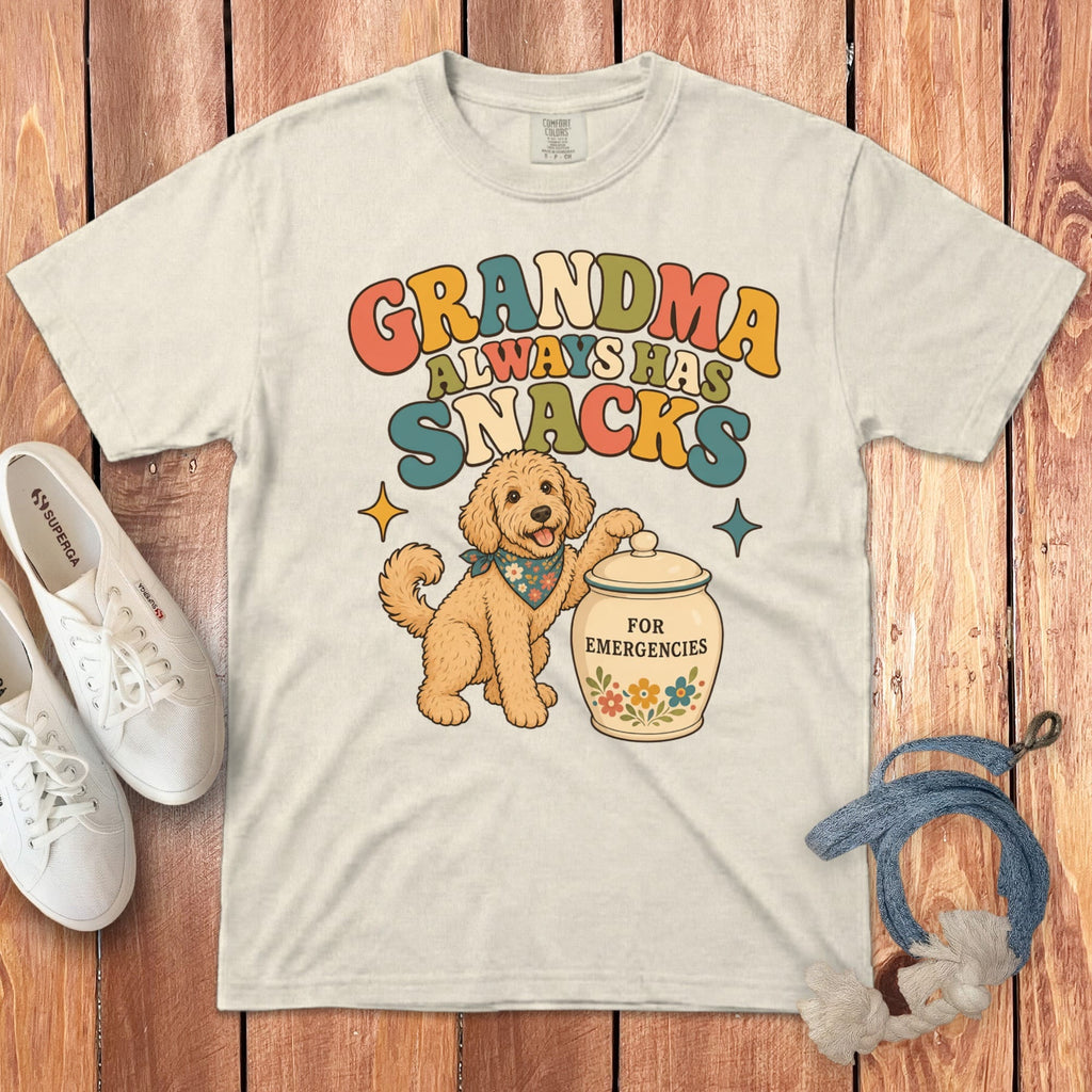 Doodle Snack Jar Signature T-Shirt in Ivory / M by Puppy Jo