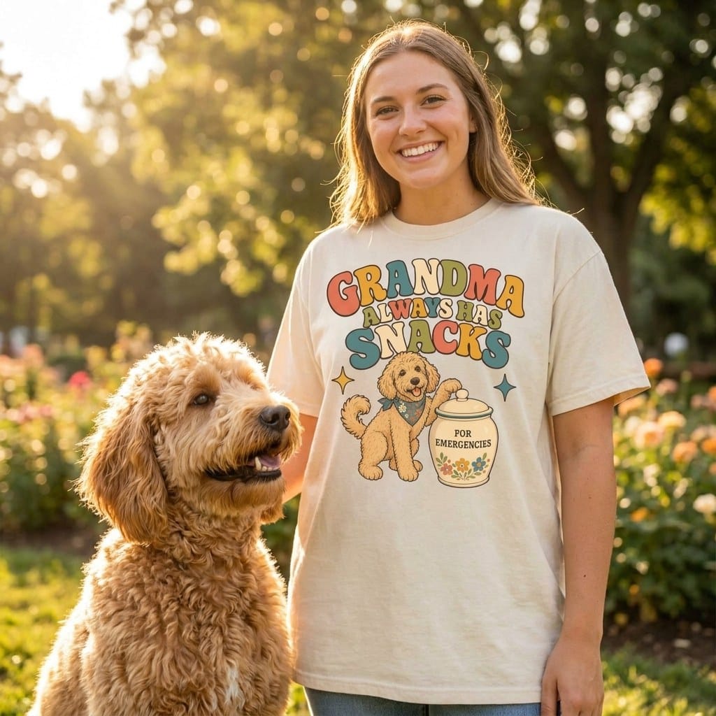 Doodle Snack Jar Signature T-Shirt in by Puppy Jo