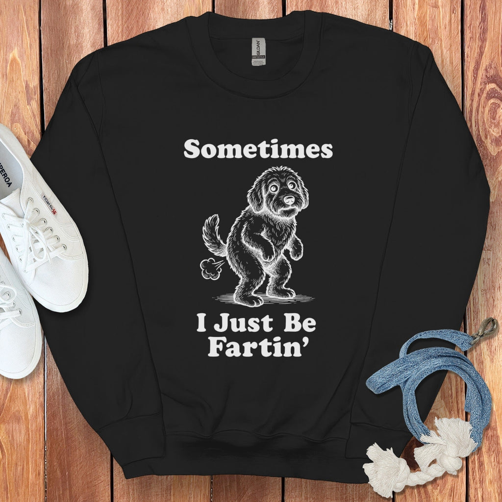Doodle Sometimes Sweatshirt in Black / S by Puppy Jo