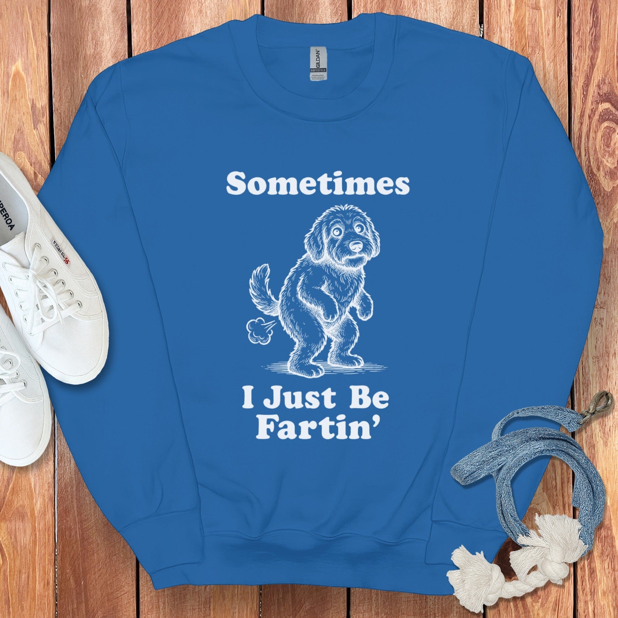 Doodle Sometimes Sweatshirt in Royal / S by Puppy Jo