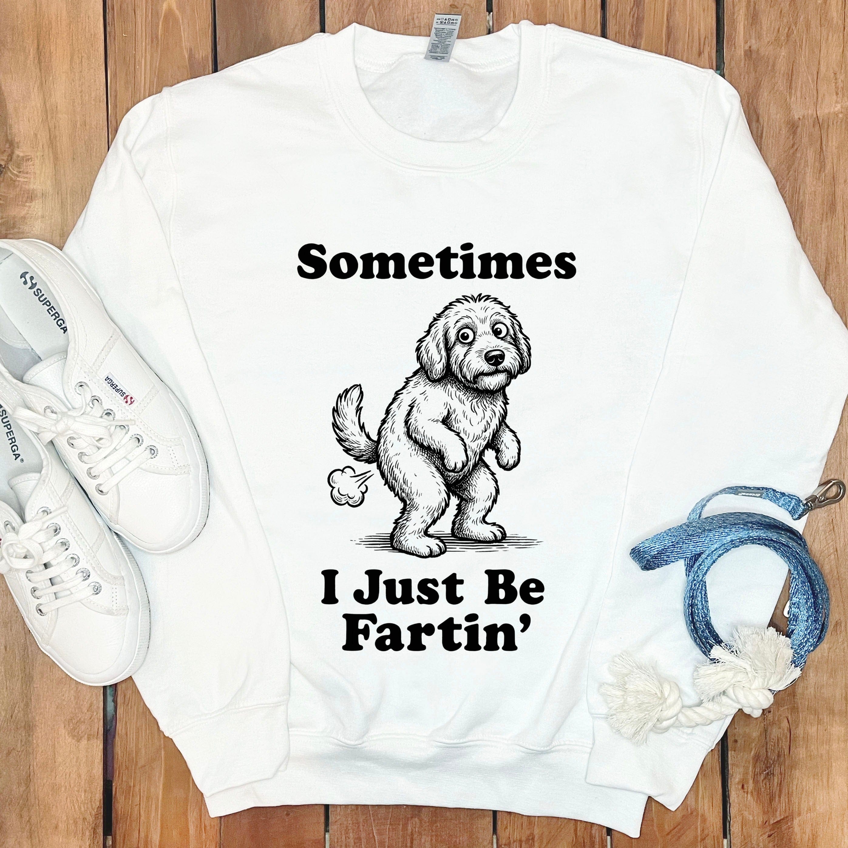 Doodle Sometimes Sweatshirt in White / S by Puppy Jo