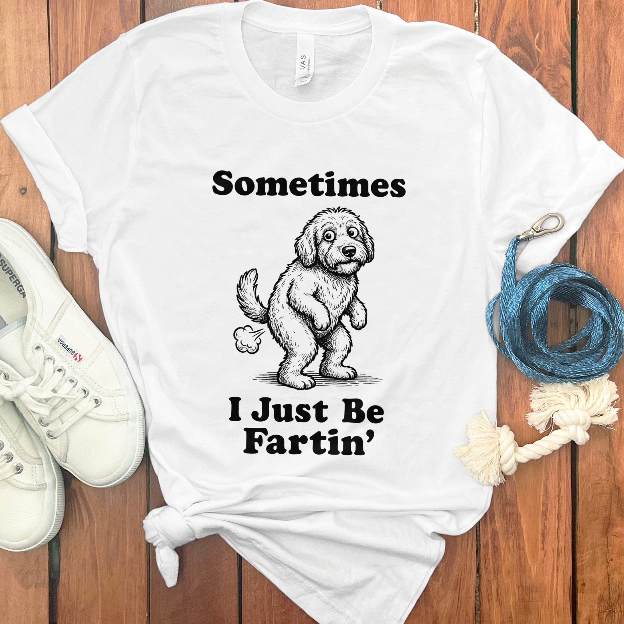 Doodle Sometimes T-Shirt in White / S by Puppy Jo