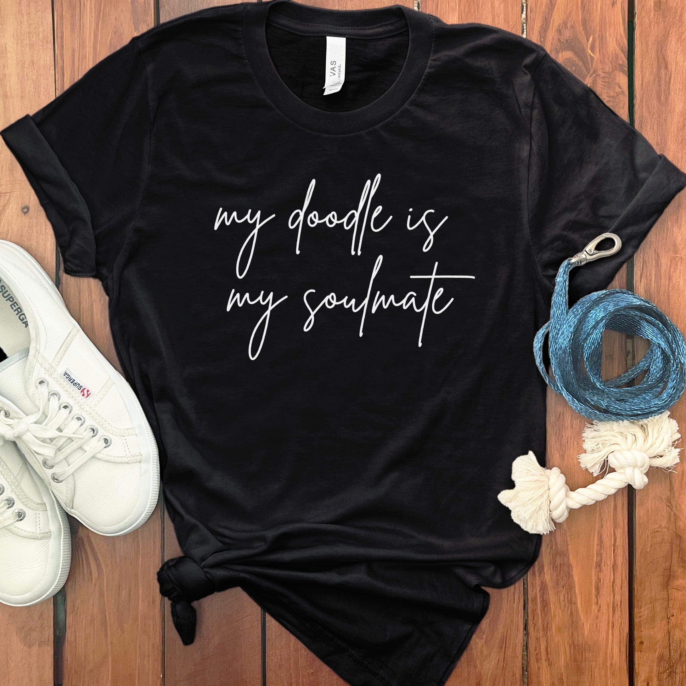 Doodle Soulmate T-Shirt in Black / S by Puppy Jo
