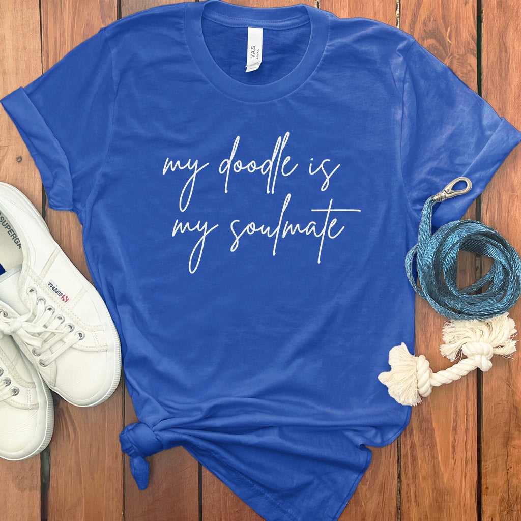 Doodle Soulmate T-Shirt in True Royal / S by Puppy Jo