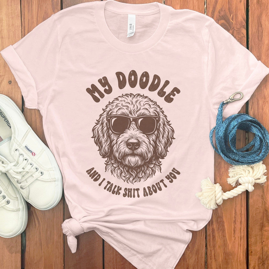 Doodle Talk About T-Shirt in Soft Pink / S by Puppy Jo