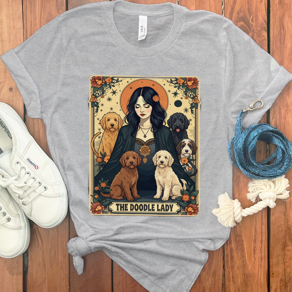 Doodle Tarot Card T-Shirt in Athletic Heather / S by Puppy Jo