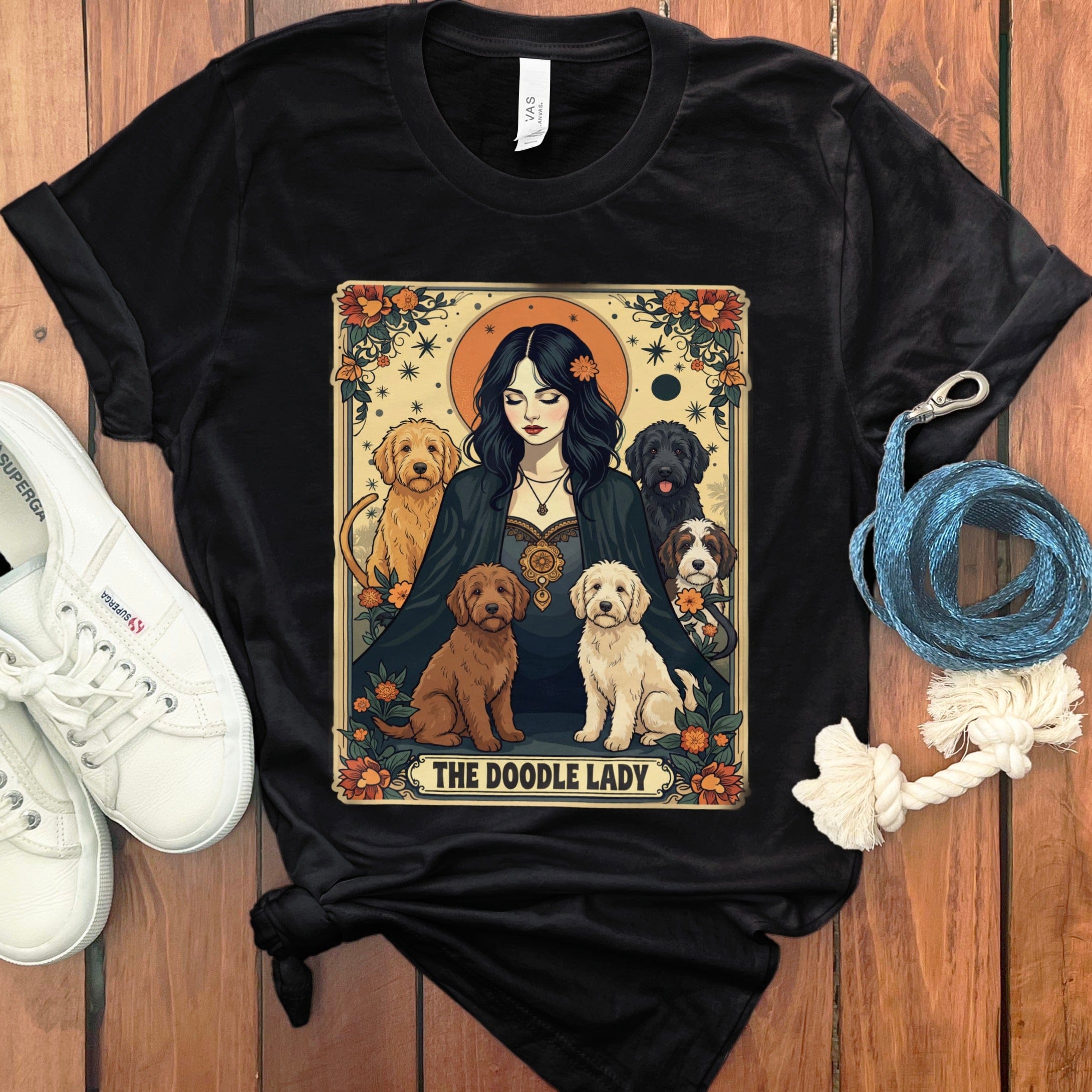 Doodle Tarot Card T-Shirt in Black / S by Puppy Jo