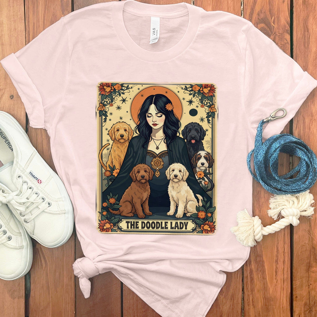 Doodle Tarot Card T-Shirt in Soft Pink / S by Puppy Jo