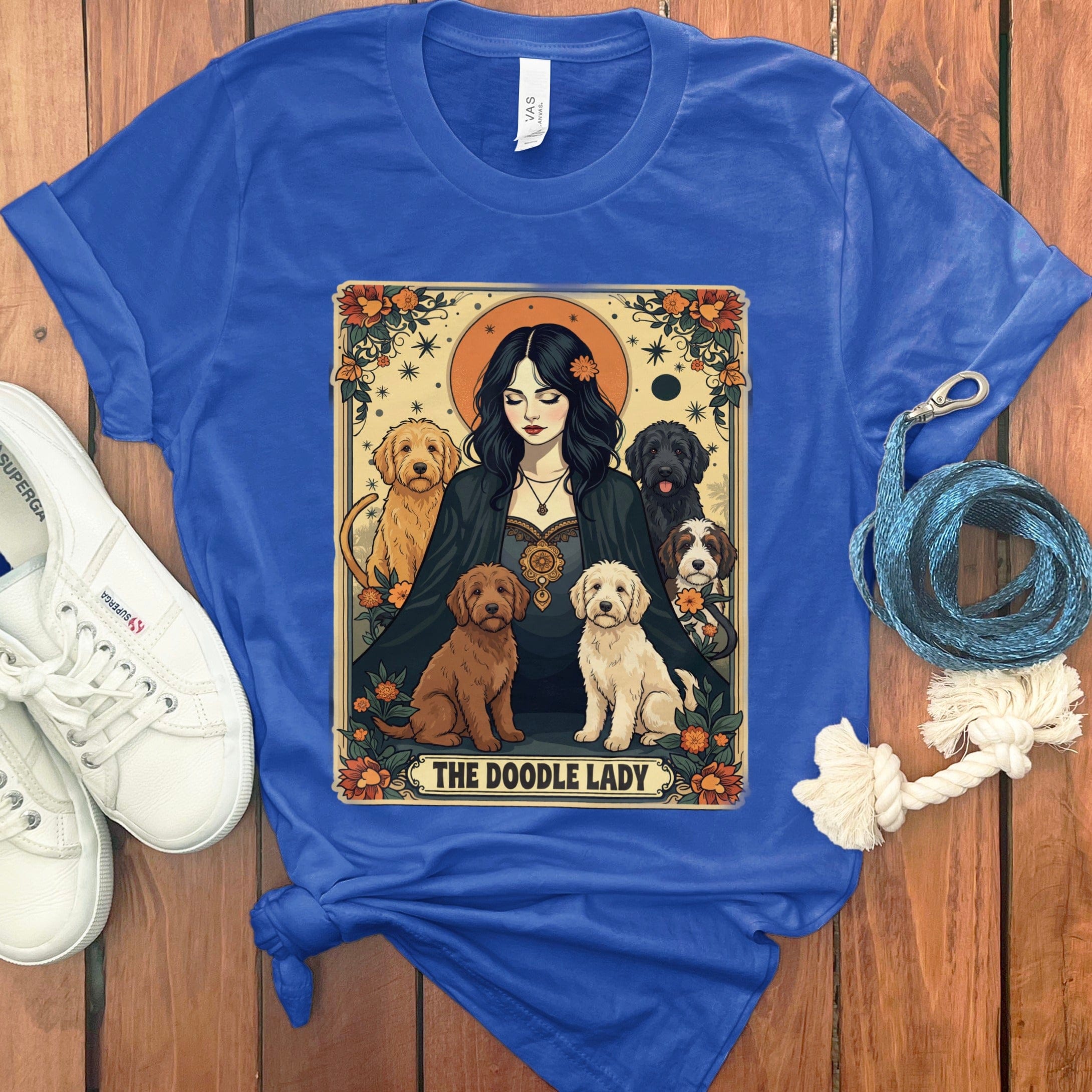 Doodle Tarot Card T-Shirt in True Royal / S by Puppy Jo