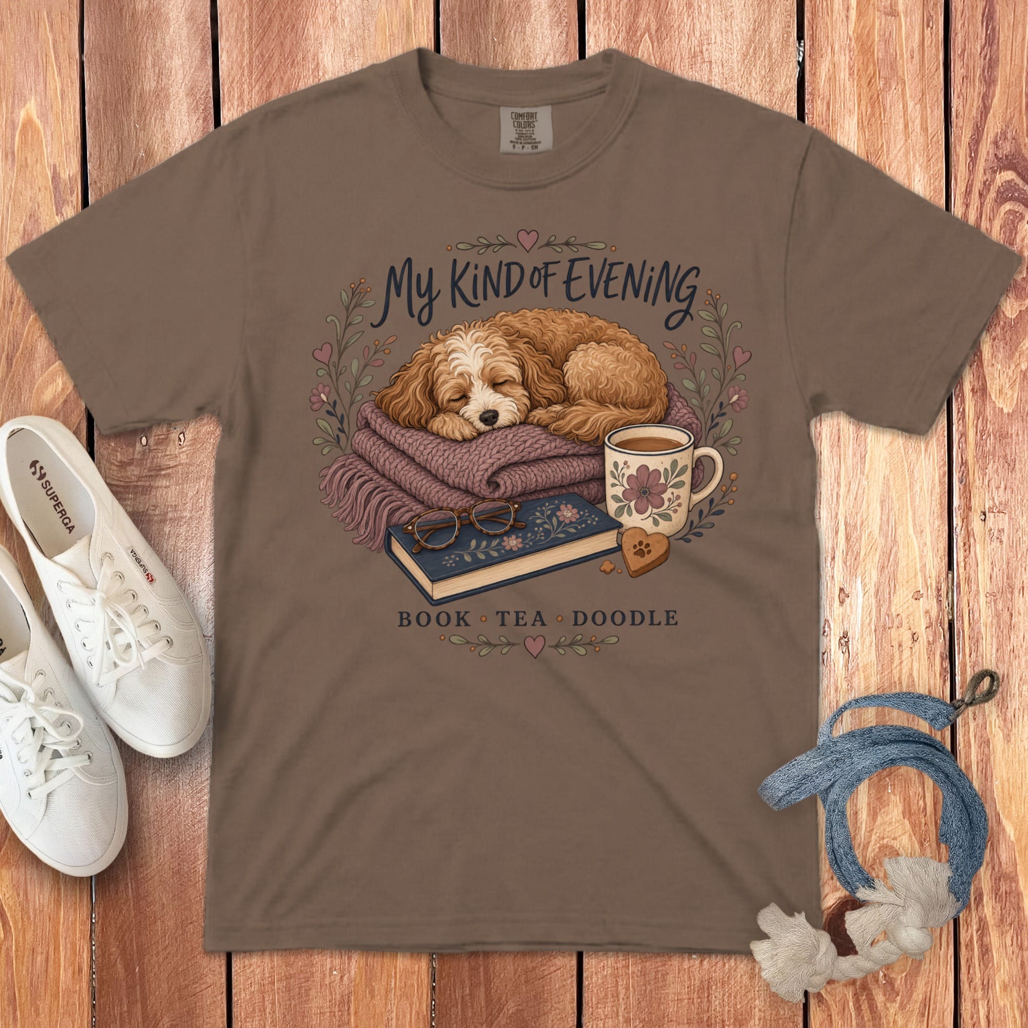 Doodle Tea Signature T-Shirt in Espresso / S by Puppy Jo