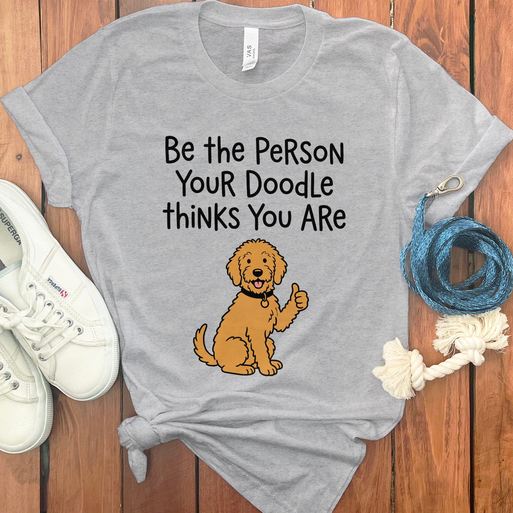 Doodle Thinks T-Shirt in Athletic Heather / S by Puppy Jo