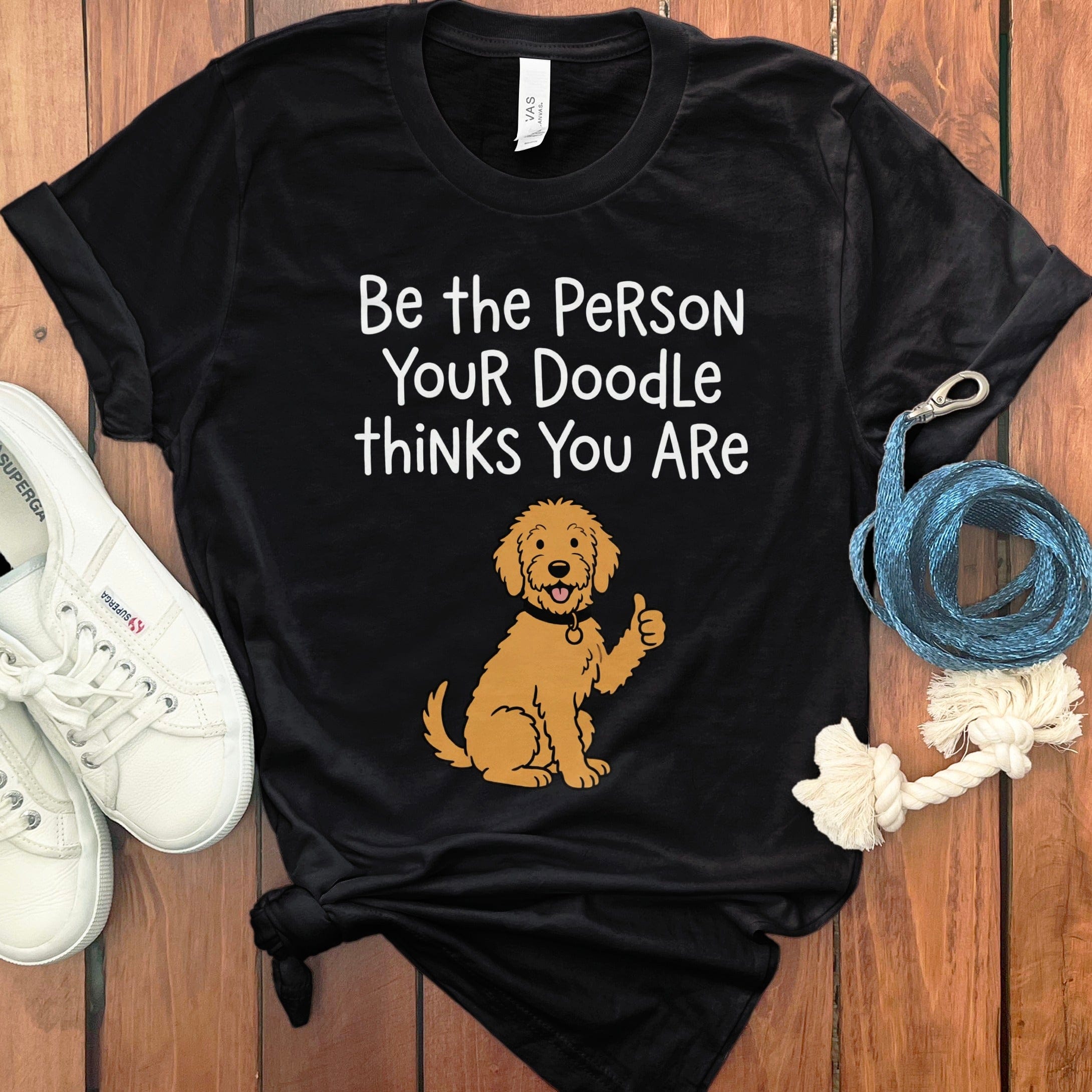 Doodle Thinks T-Shirt in Black / S by Puppy Jo