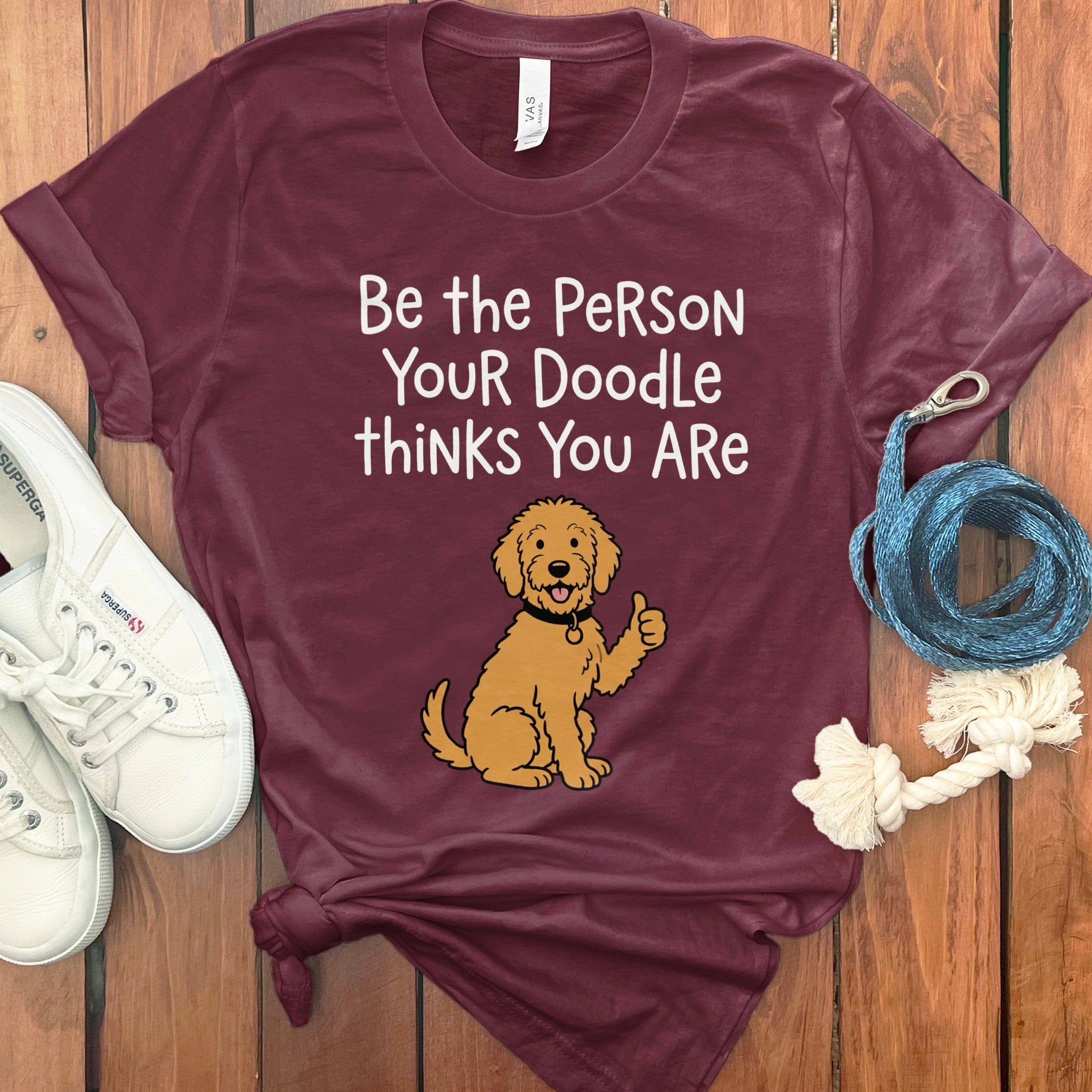 Doodle Thinks T-Shirt in Maroon / S by Puppy Jo