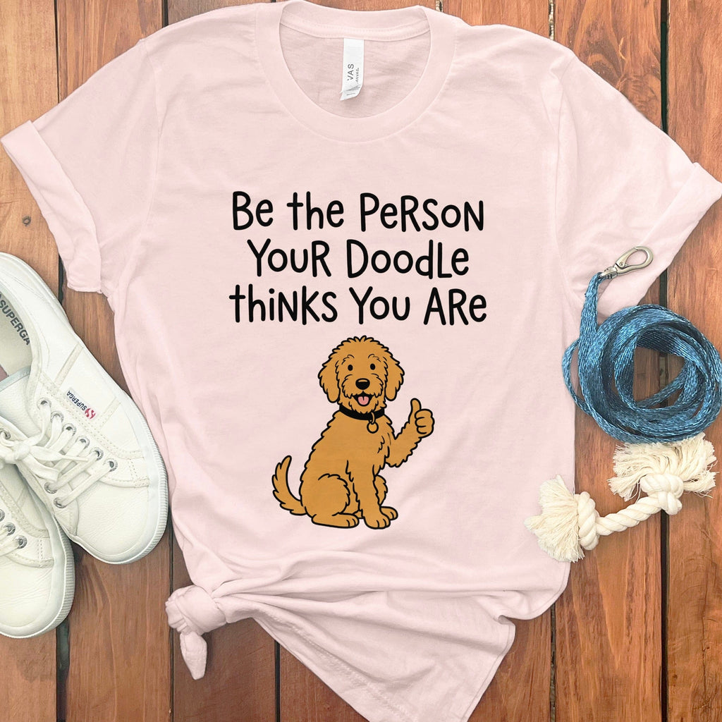 Doodle Thinks T-Shirt in Soft Pink / S by Puppy Jo