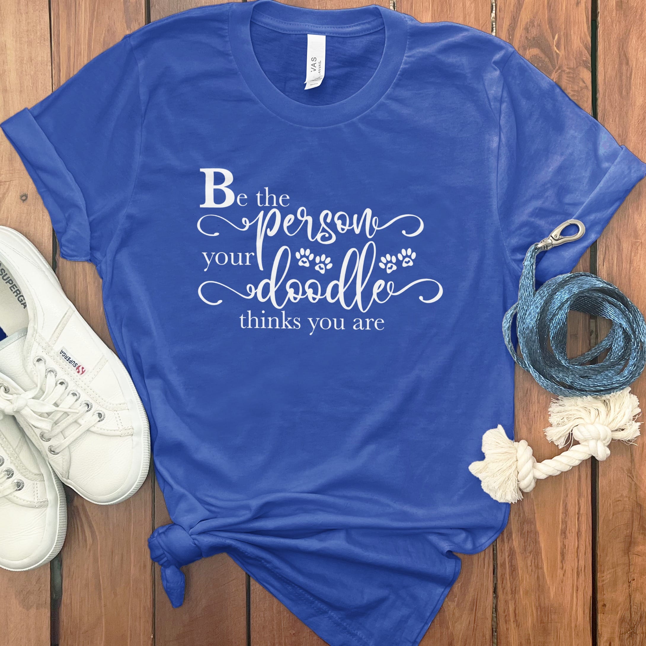 Doodle Thinks T-Shirt in True Royal / M by Puppy Jo