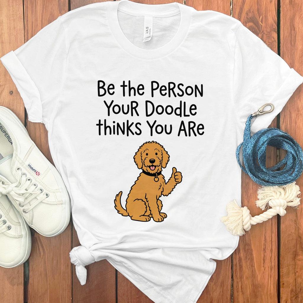Doodle Thinks T-Shirt in White / S by Puppy Jo
