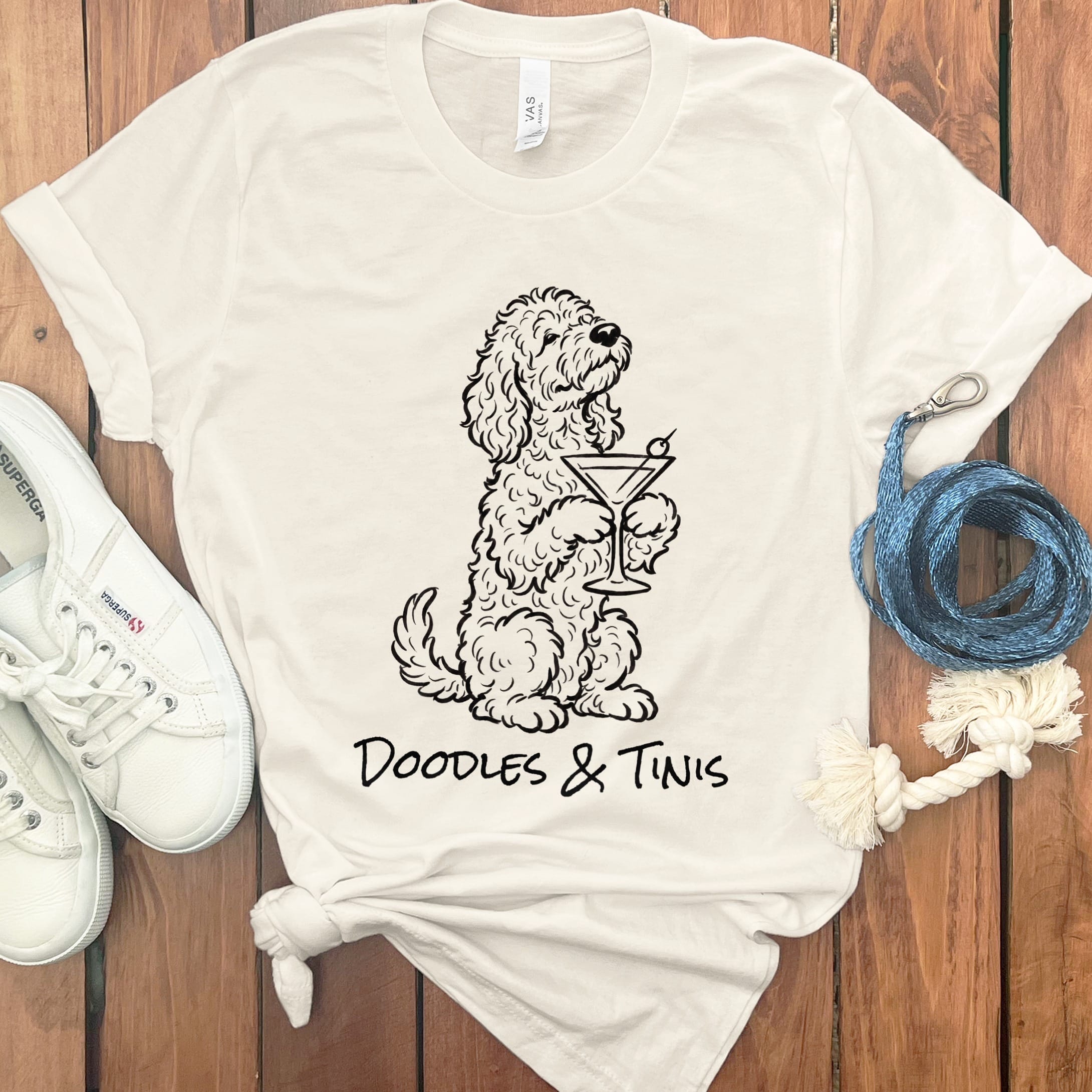 Doodle Tinis T-Shirt in Natural / S by Puppy Jo