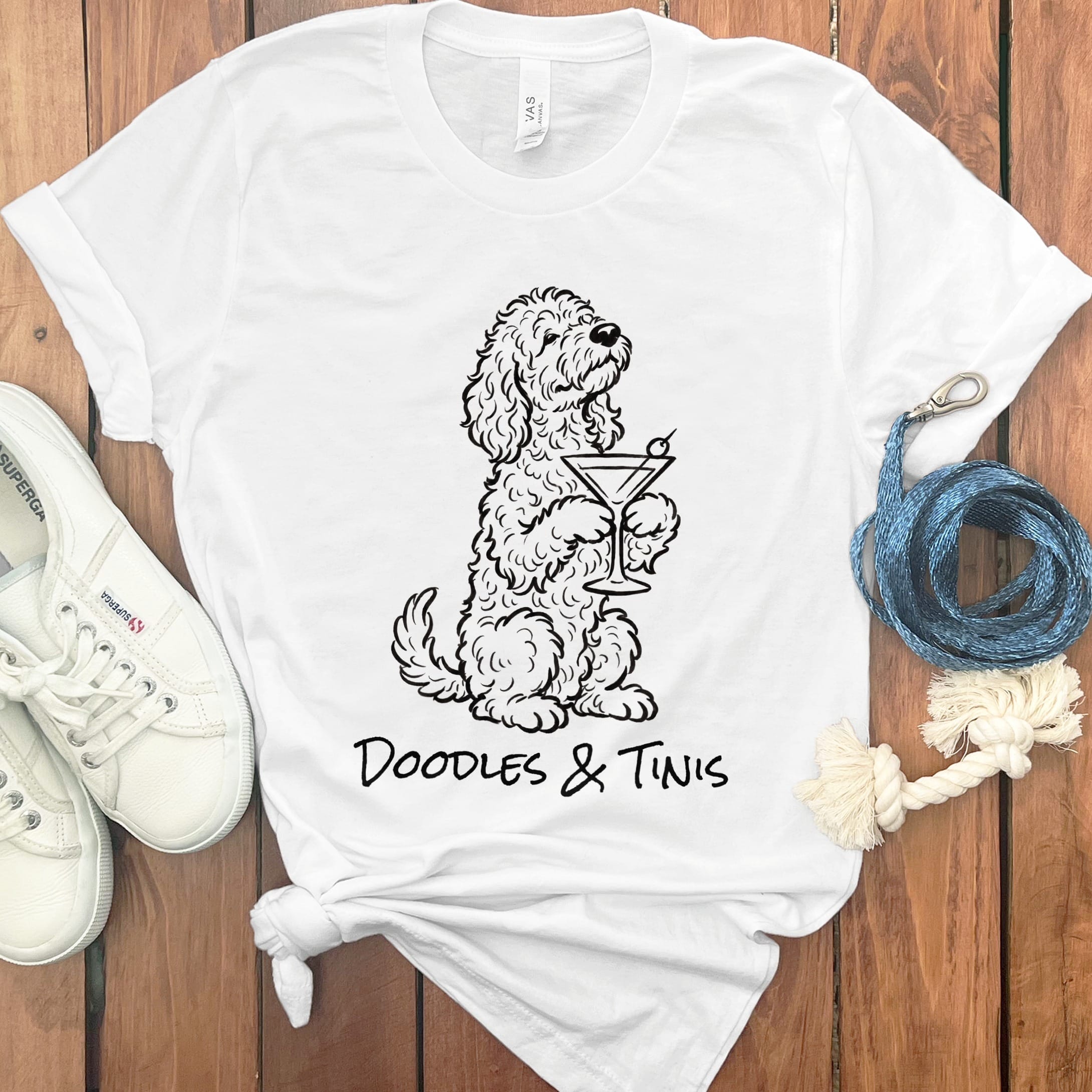 Doodle Tinis T-Shirt in White / S by Puppy Jo